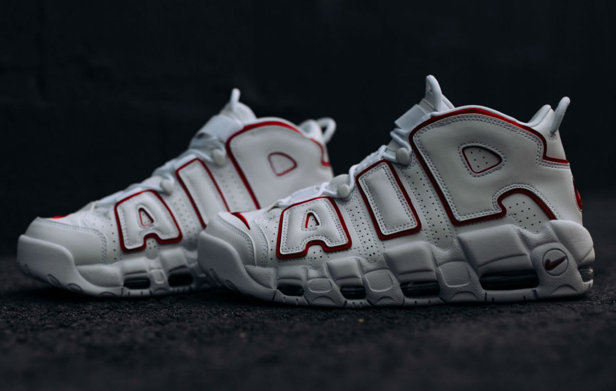 Nike Air More Uptempo Varsity Red Release Date 921948-102 Left