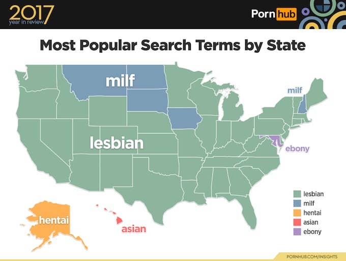 Popular search terms by state.