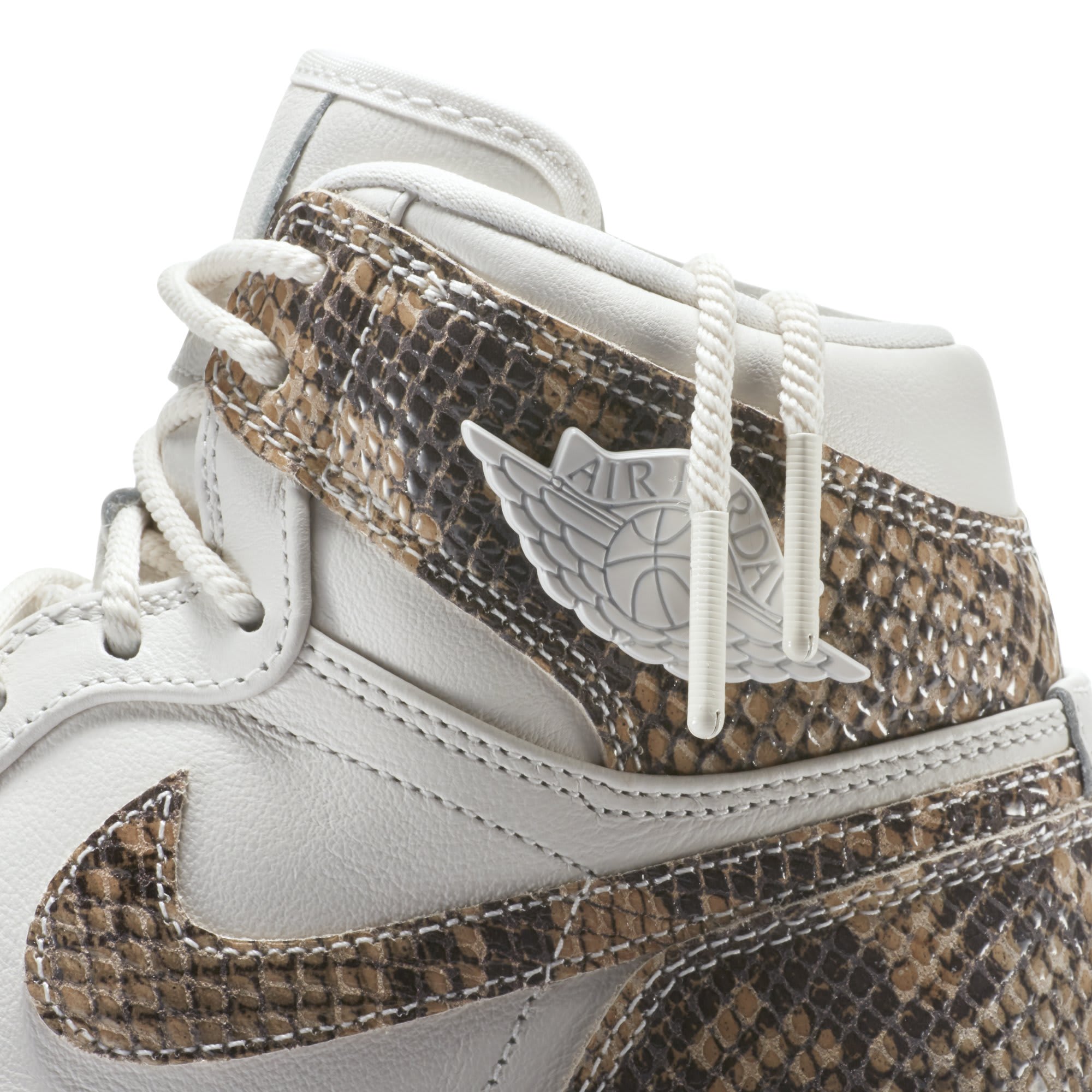 Air Jordan 1 Retro High Premium Women&#x27;s Snake &#x27;Phantom/White&#x27; AH7389-004 (Detail)