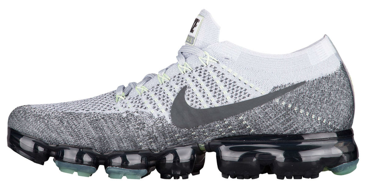 Nike Air VaporMax Flyknit Heritage Pack Pure Platinum White Dark Grey Release Date 922915-002 Medial