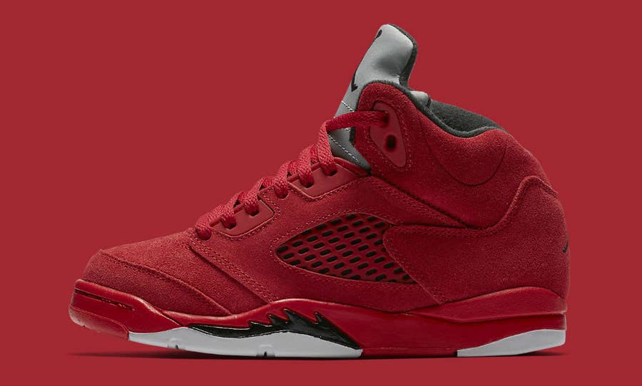 Retro 5s hotsell red suede