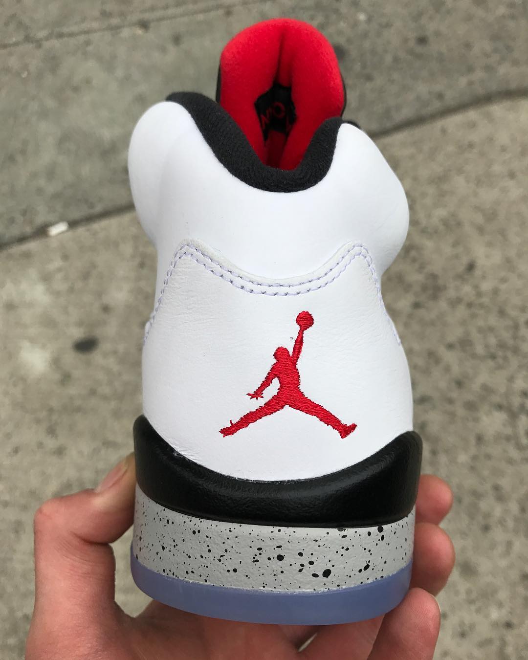 Air Jordan 5 White Cement Release Date Heel Right 136027-104