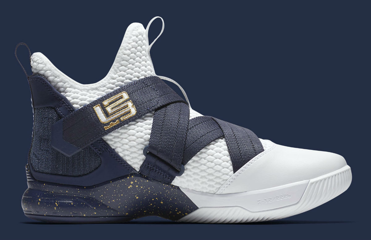 Nike LeBron Soldier 12 XII Witness Navy Release Date AO4055-100 Medial