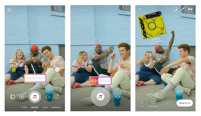 Instagram announces music sticker.