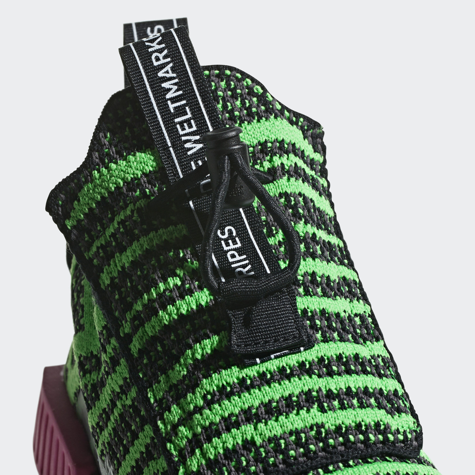 Adidas NMD TS1 Shock Lime Release Date B37628 Tongue