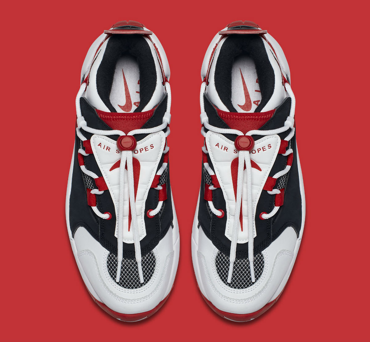 Nike Air Swoopes 2 II White Red Release Date 917592-100 Top