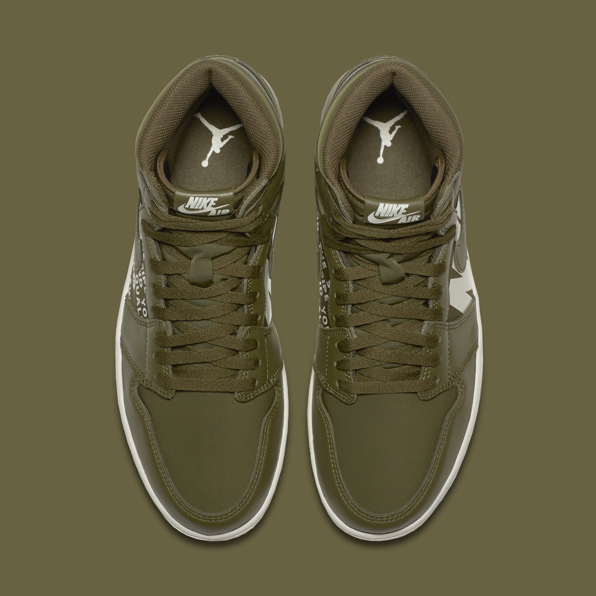 Air Jordan 1 &#x27;Nike Air Pack/Olive&#x27; 555088-300 (Top)