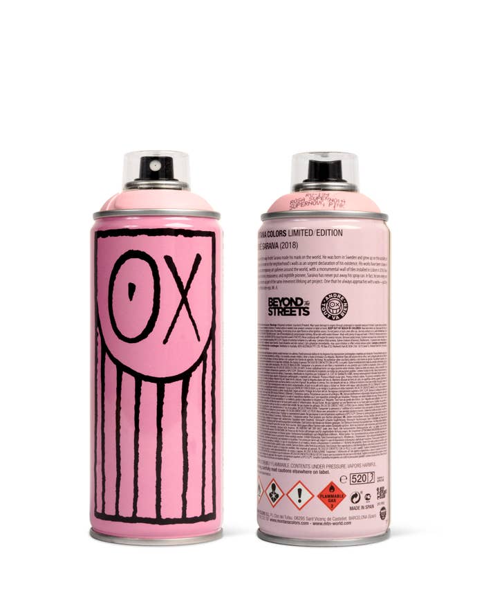 André Saraiva spray paint can for Beyond The Streets.