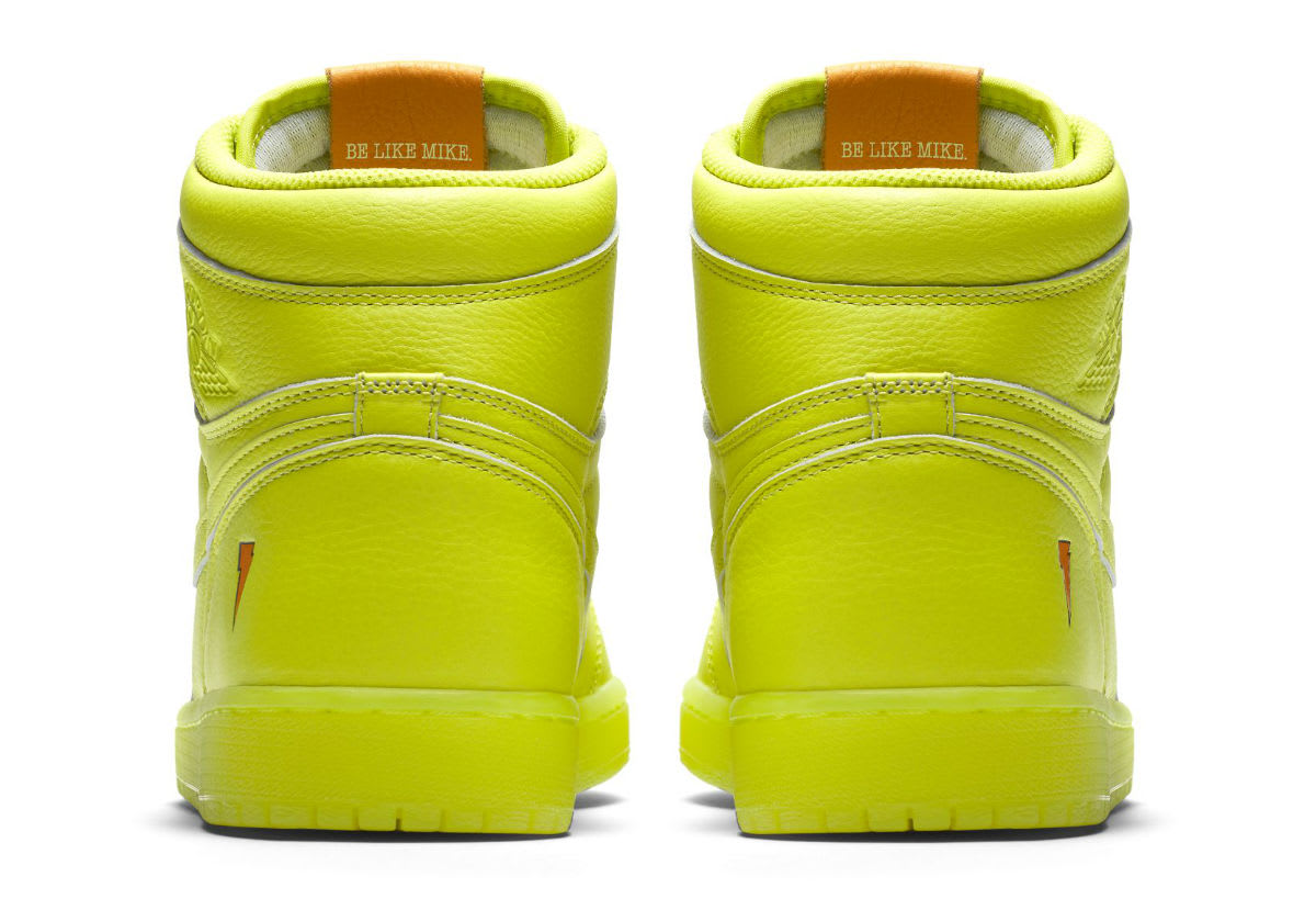Air Jordan 1 Gatorade Cyber Yellow Lime Release Date AJ5997-345 Heel