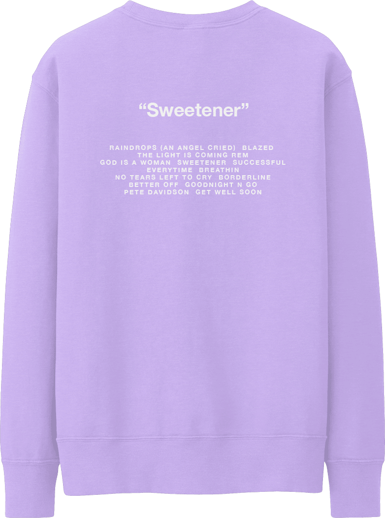 Ariana grande hotsell purple sweetener sweatshirt