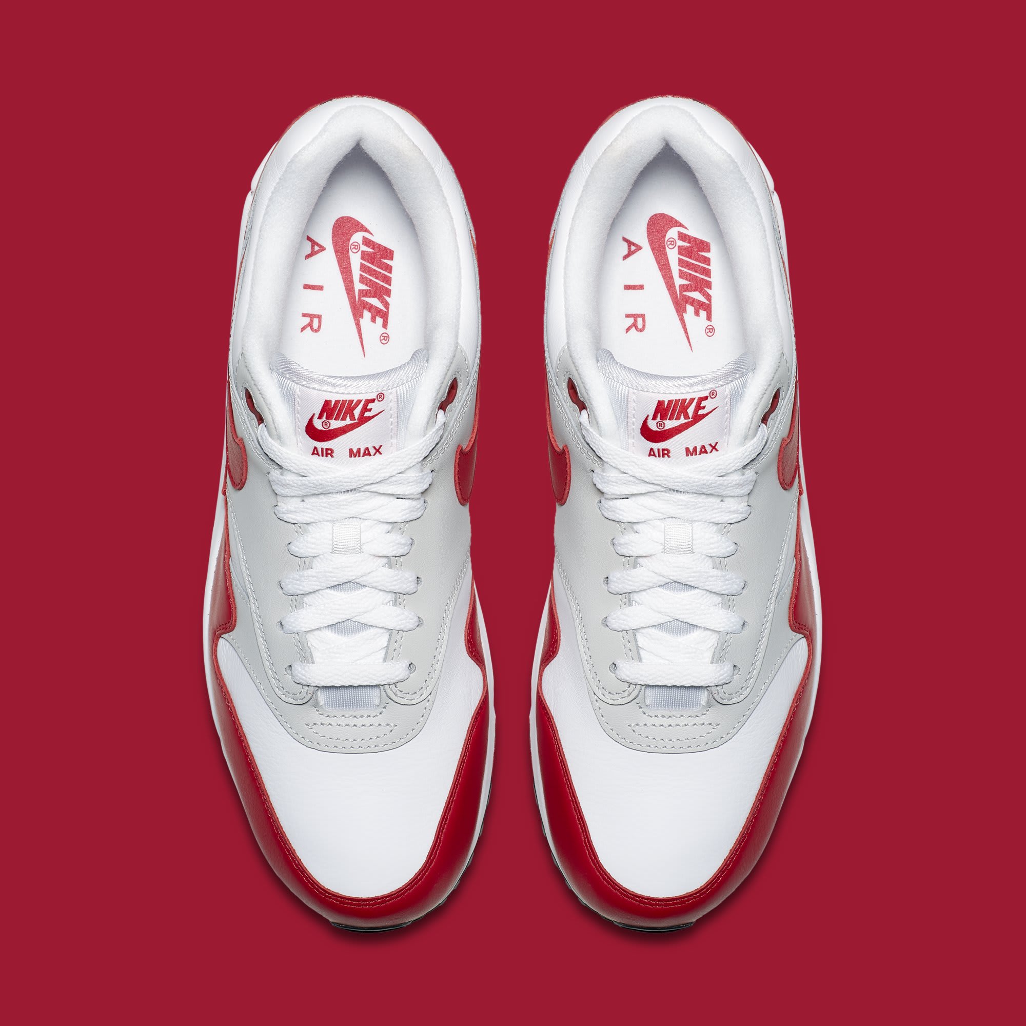 Nike Air Max 90/1 &#x27;White/Red&#x27; AJ7695-100 (Top)