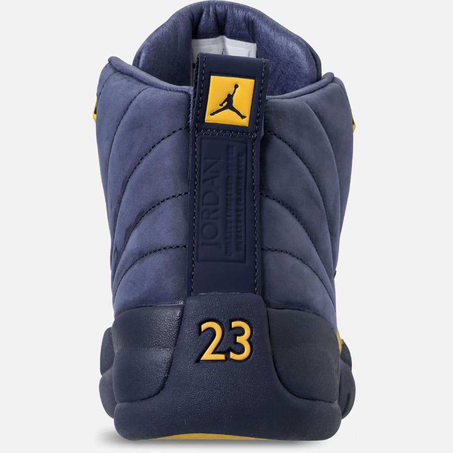 Jordan 12 navy 2025 blue and yellow