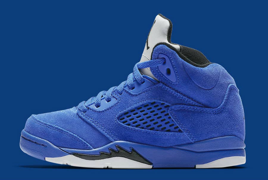Blue Suede Air Jordan 5s for the Whole Family Complex