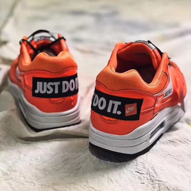 Nike Air Max 1 Just Do It Orange Heel