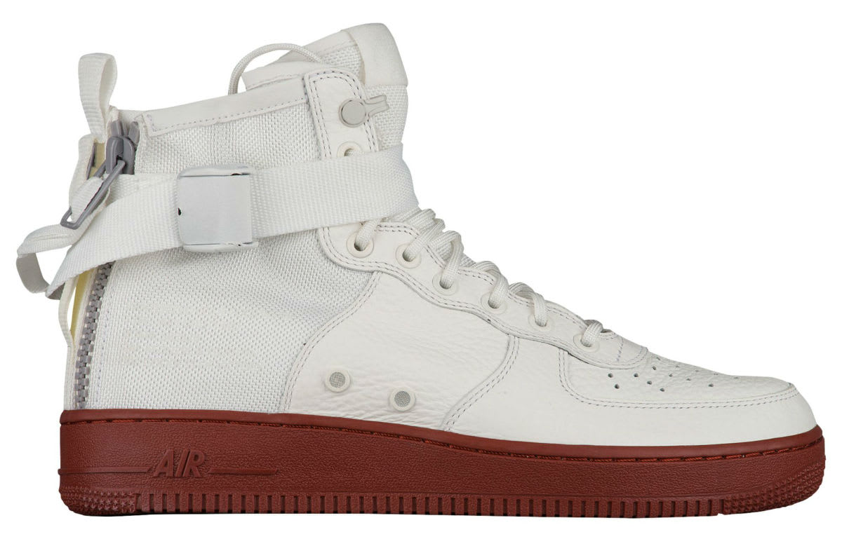 Nike SF Air Force 1 Mid Ivory Dark Red Release Date Profile 917753-100