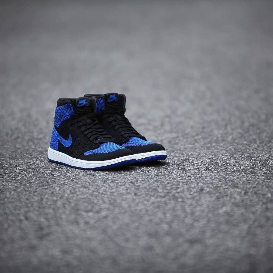 Jordan 1 flyknit hotsell royal on feet