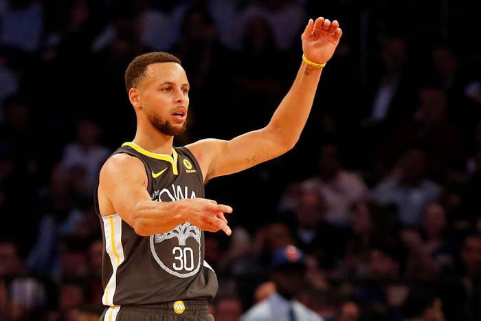 Steph Curry Warriors Knicks 2018 2 MSG