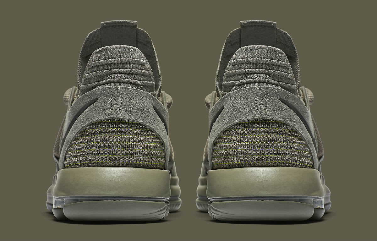 Nike KD 10 Dark Stucco Release Date 897817-002 Heel