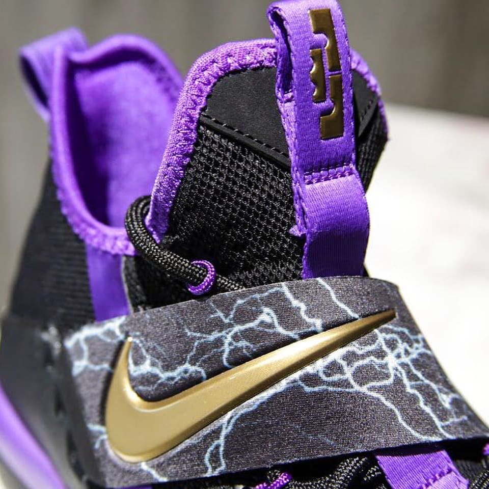 Nike LeBron 14 Black Purple Gold Release Date Strap AA3258-590