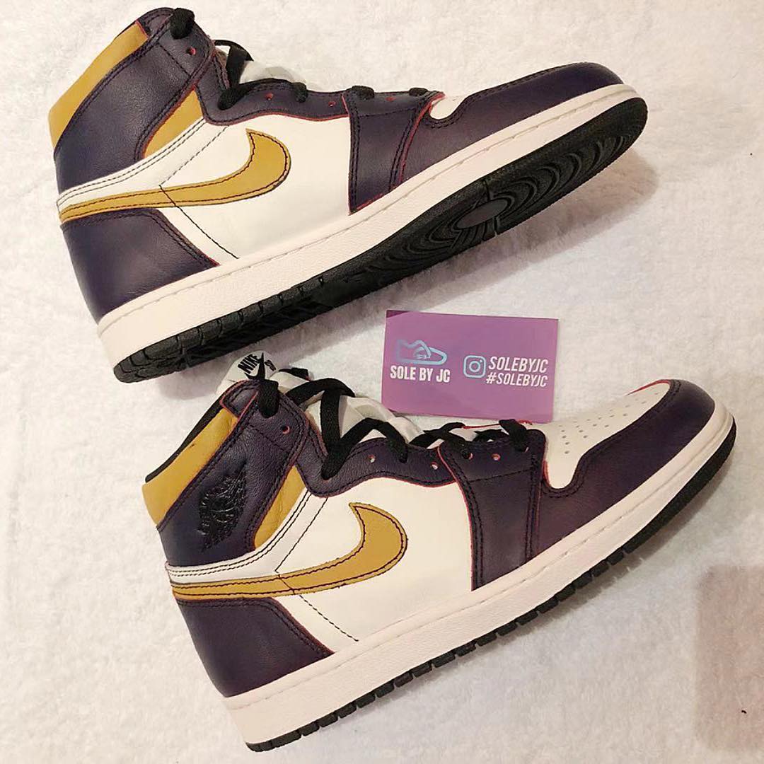 Nike SB x Air Jordan 1 &#x27;Lakers&#x27; CD6578-507 4