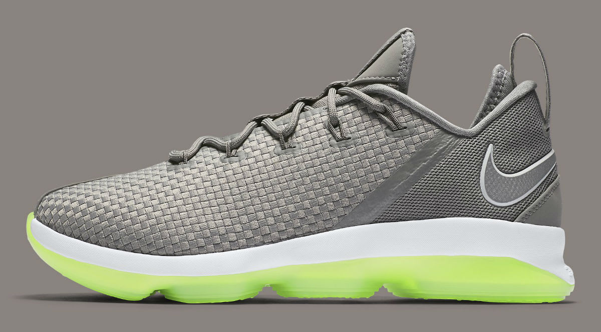 Lebron 14 low sales grey and green