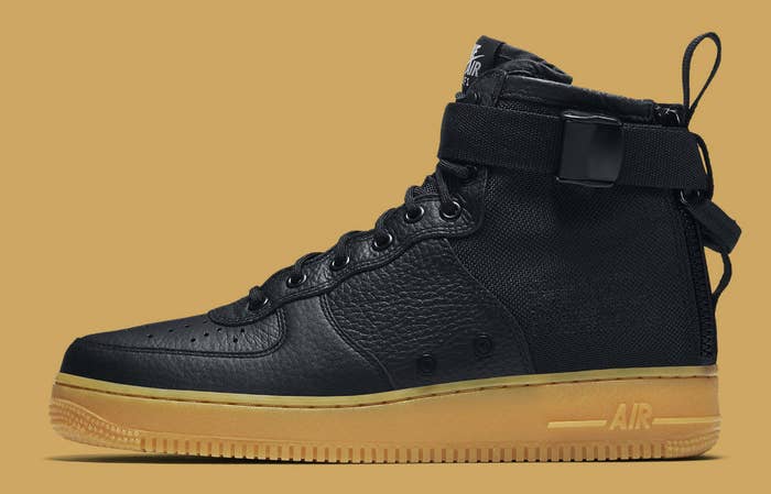 Nike SF Air Force 1 Mid Black/Gum Release Date Profile 917753-003