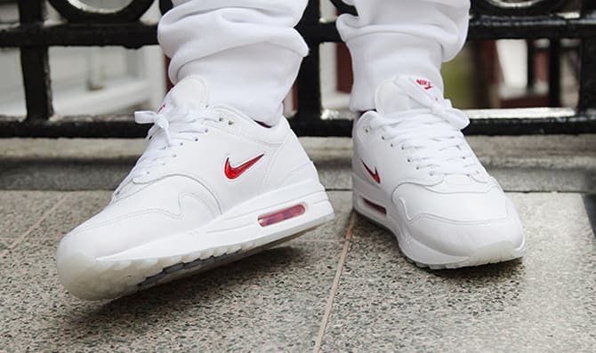 Nike Air Max 1 Jewel White Red Medial