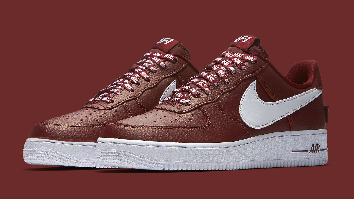 Nike Air Force 1 Low NBA Statement Game Burgundy Release Date 823511-605