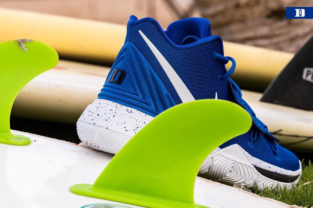 Nike Kyrie 5 &#x27;Duke&#x27; PE Blue (Heel)