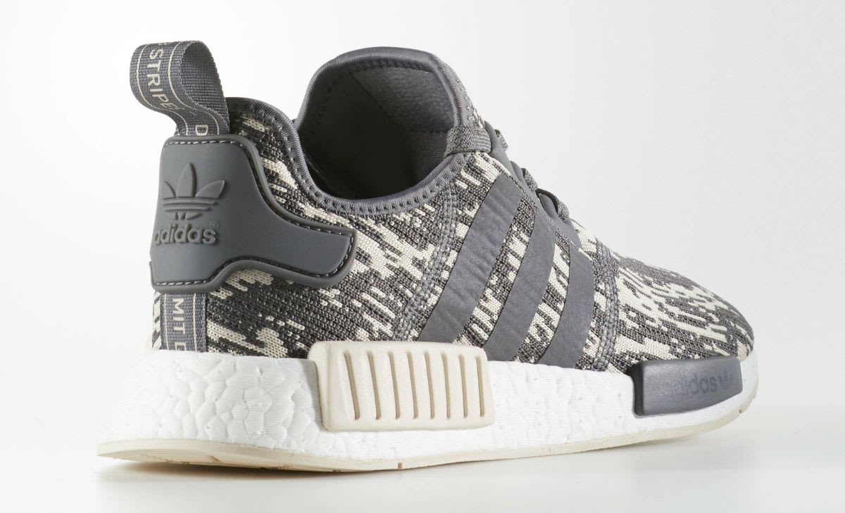 Adidas NMD Grey Linen Camo Release Date Lateral