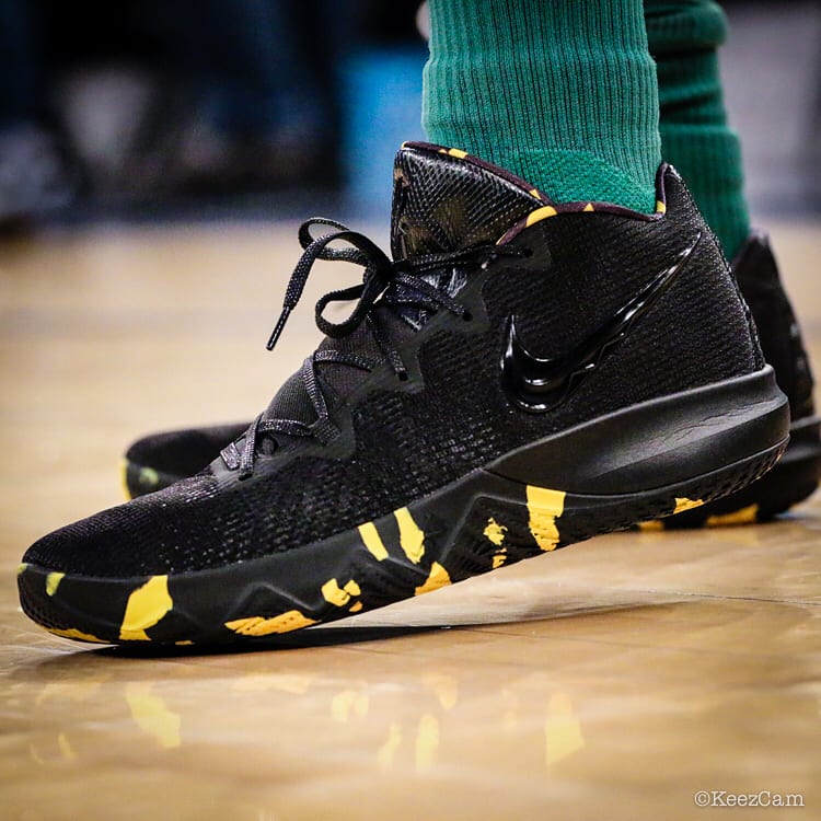Kyrie Irving Nike Kyrie Budget Core Black Yellow Left Profile