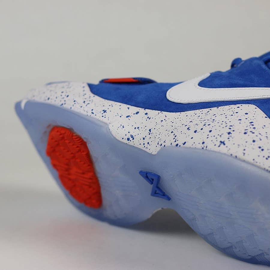 SoleWatch Paul George Breaks Out His Blue Suede Shoes Against the