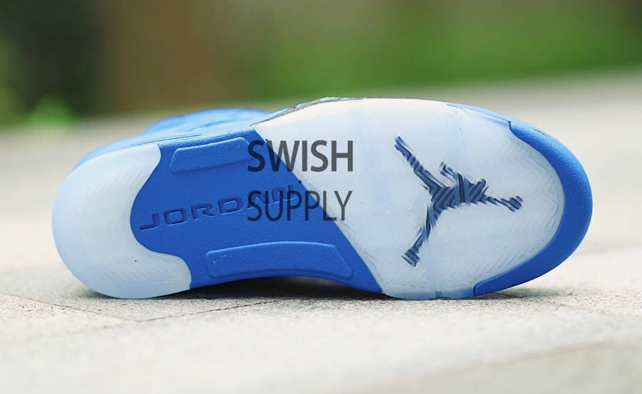 See the Blue Suede Air Jordan 5 Retro in Detail Complex