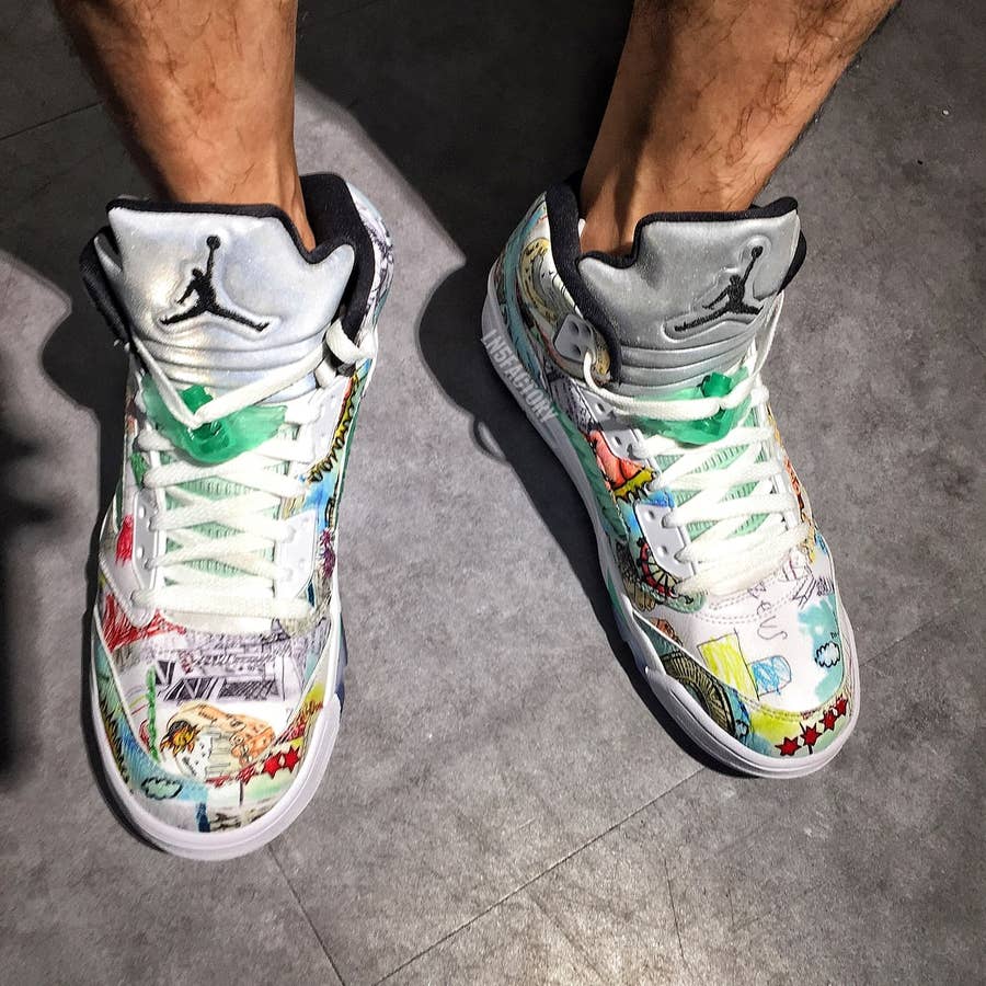 Jordan 5 wings on feet store