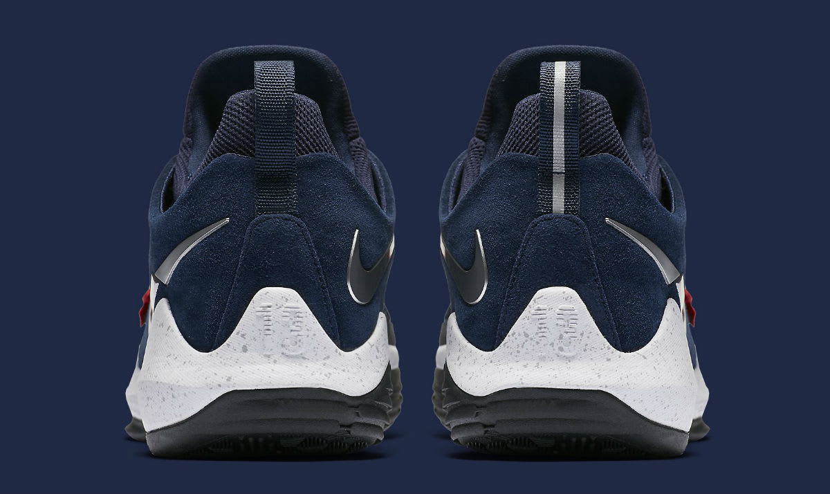 Nike PG1 1 Navy/Red-White Silver Release Date Heel