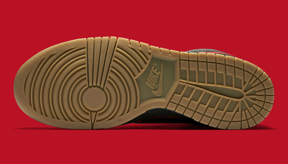 Nike N7 Dunk High Black Red Release Date Sole AA1126-001