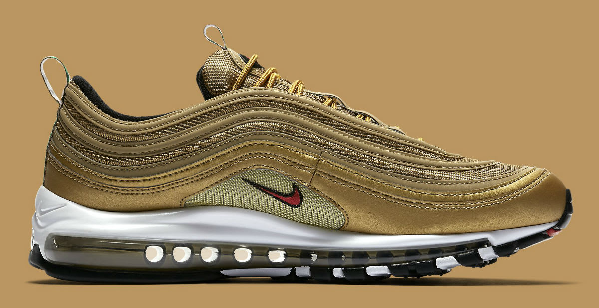 Nike Air Max 97 Italy Flag Gold Release Date AJ8056-700 Medial