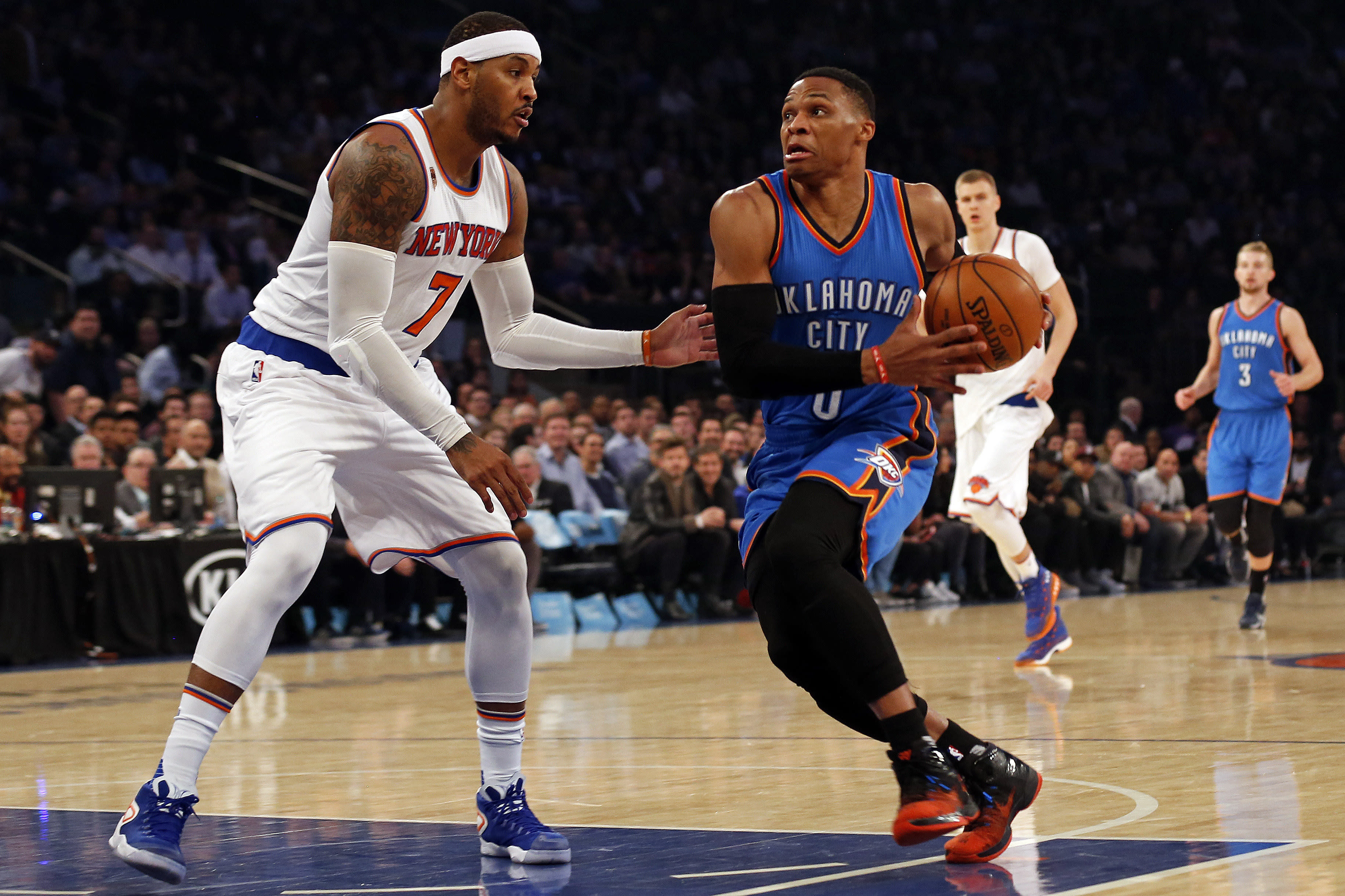 Carmelo Anthony Russell Westbrook MSG 2017