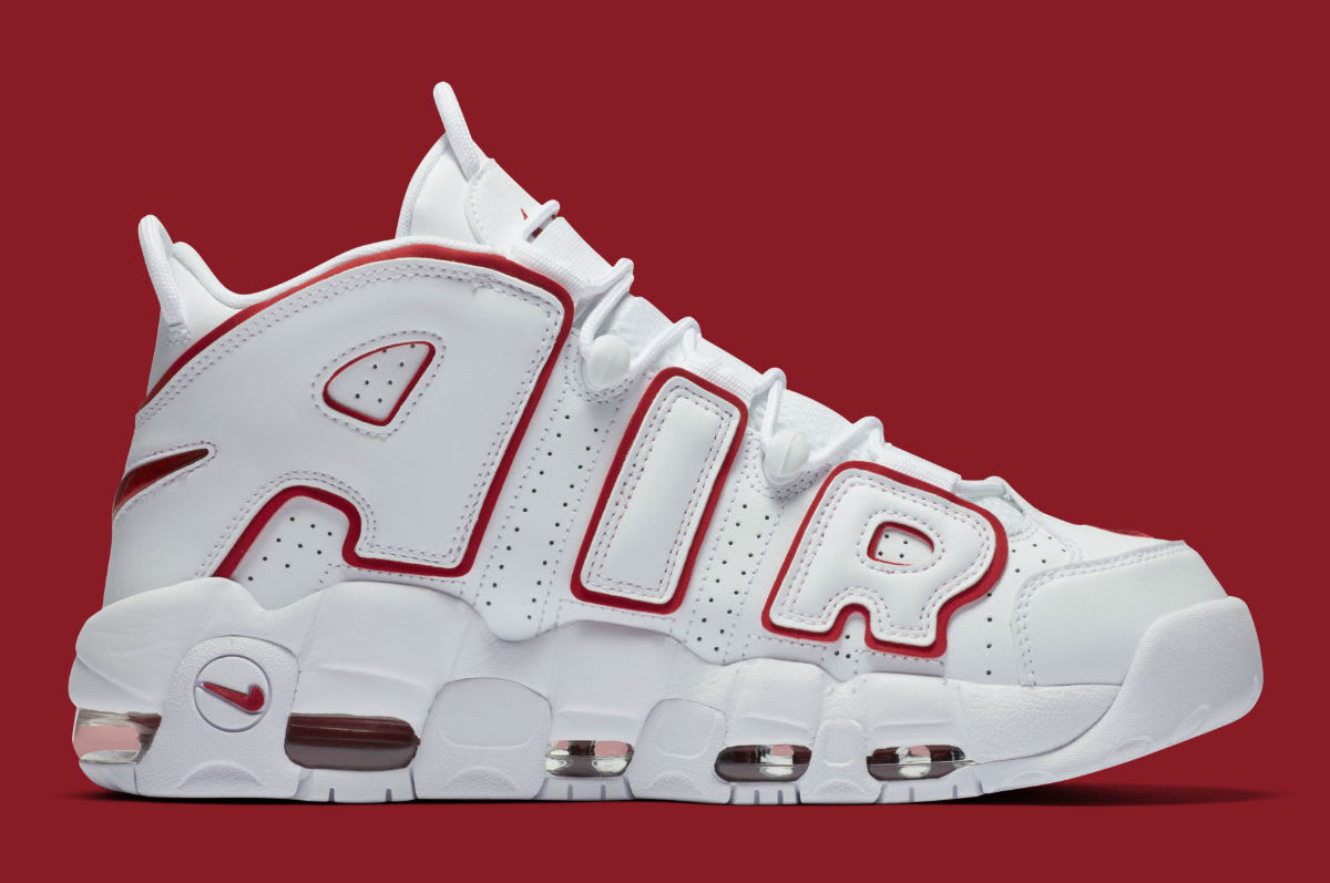 Nike Air More Uptempo Varsity Red Release Date 921948-102 Medial