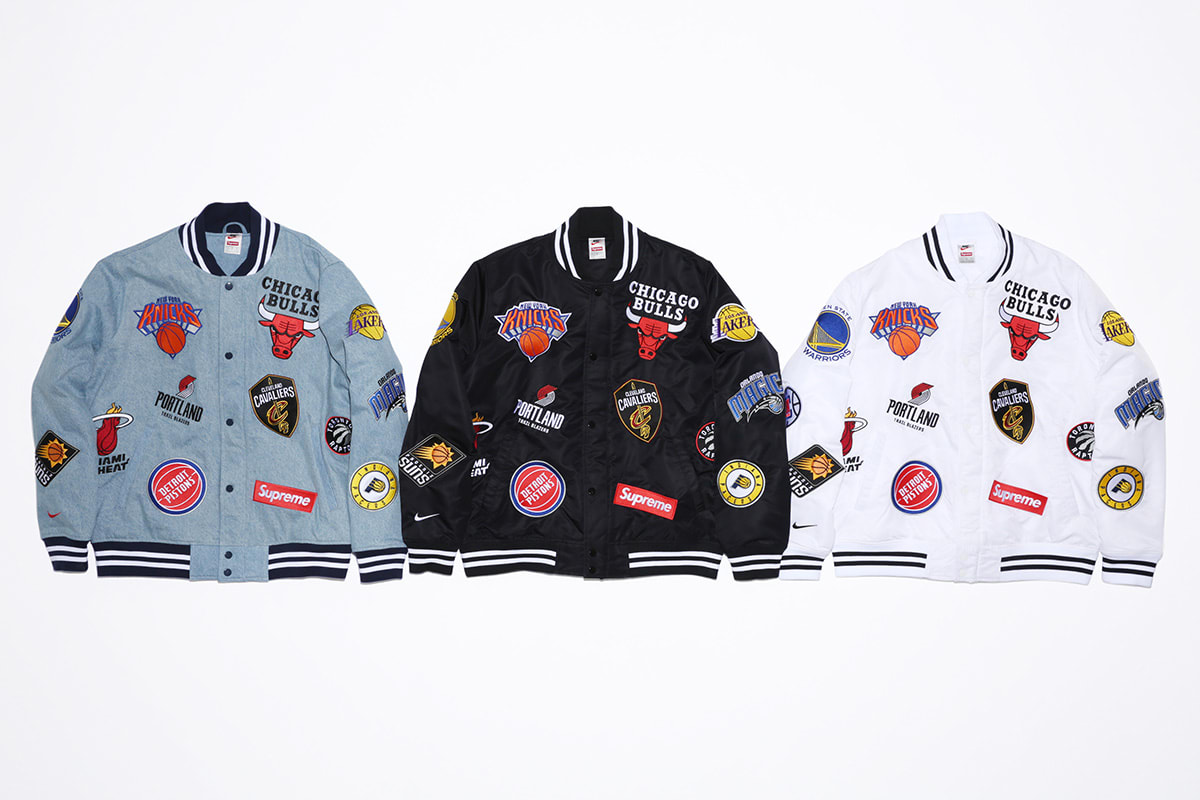 Supreme x Nike x NBA Warm-Up Jackets (Front)