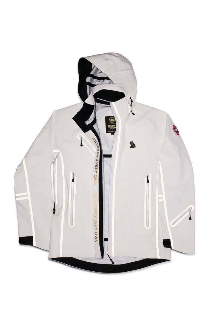 Canada Goose x OVO Timber Shell in white.