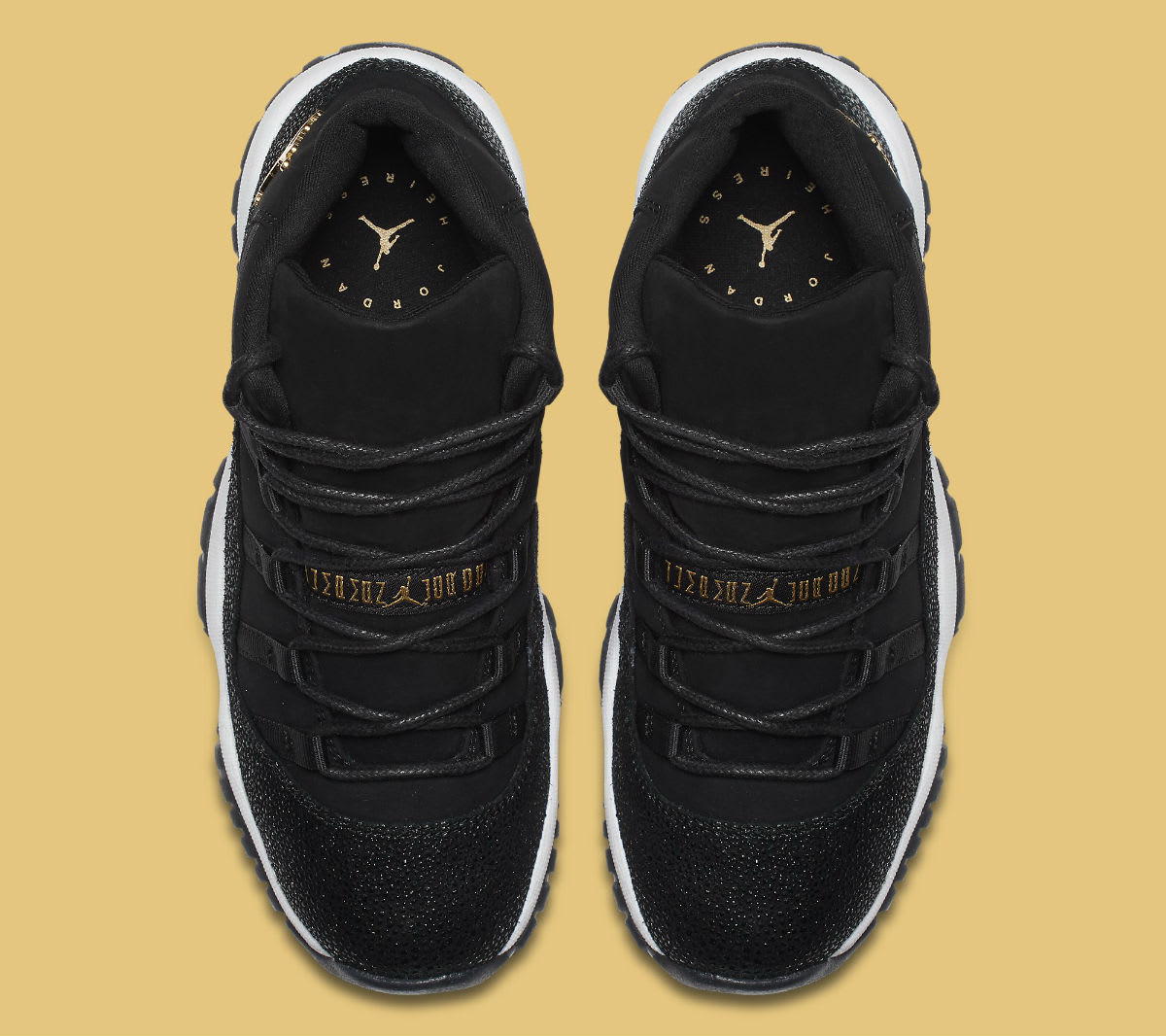 Air Jordan 11 XI Heiress Black Release Date 852625-030 Top