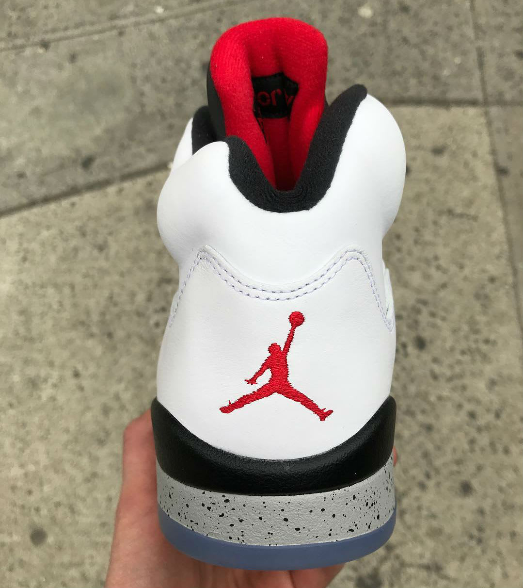 Air Jordan 5 White Cement Release Date Heel Left 136027-104