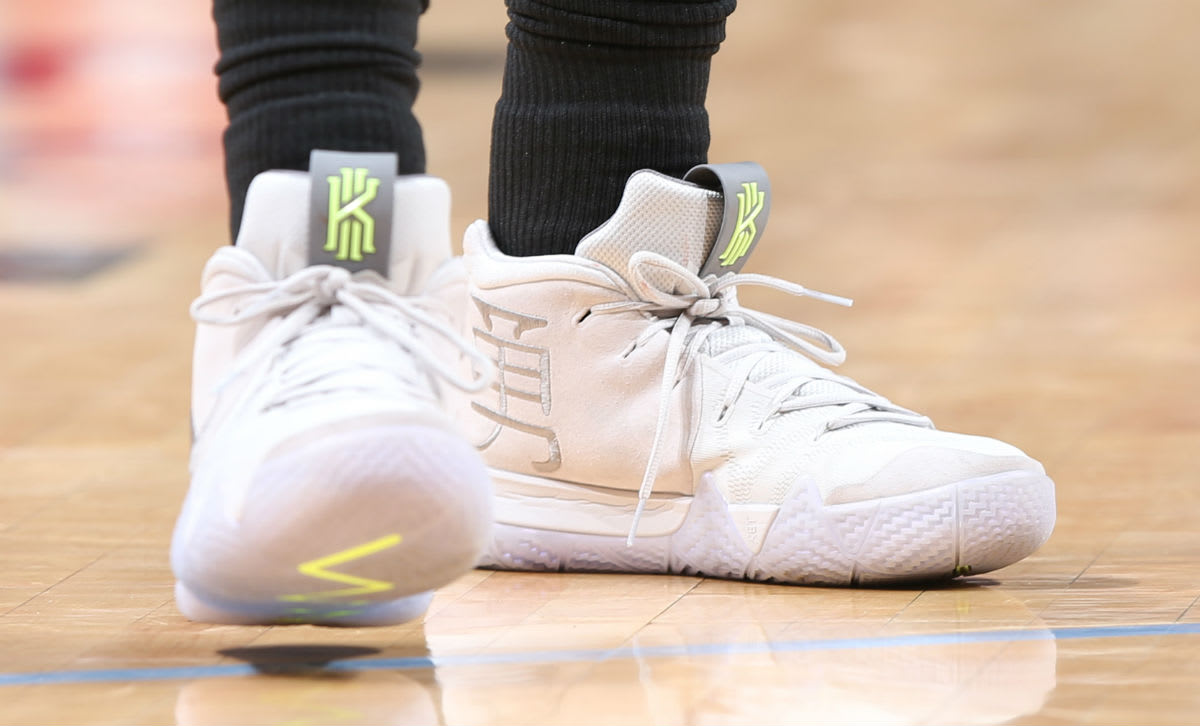 Kyrie Irving Nike Kyrie 4 White On-Foot