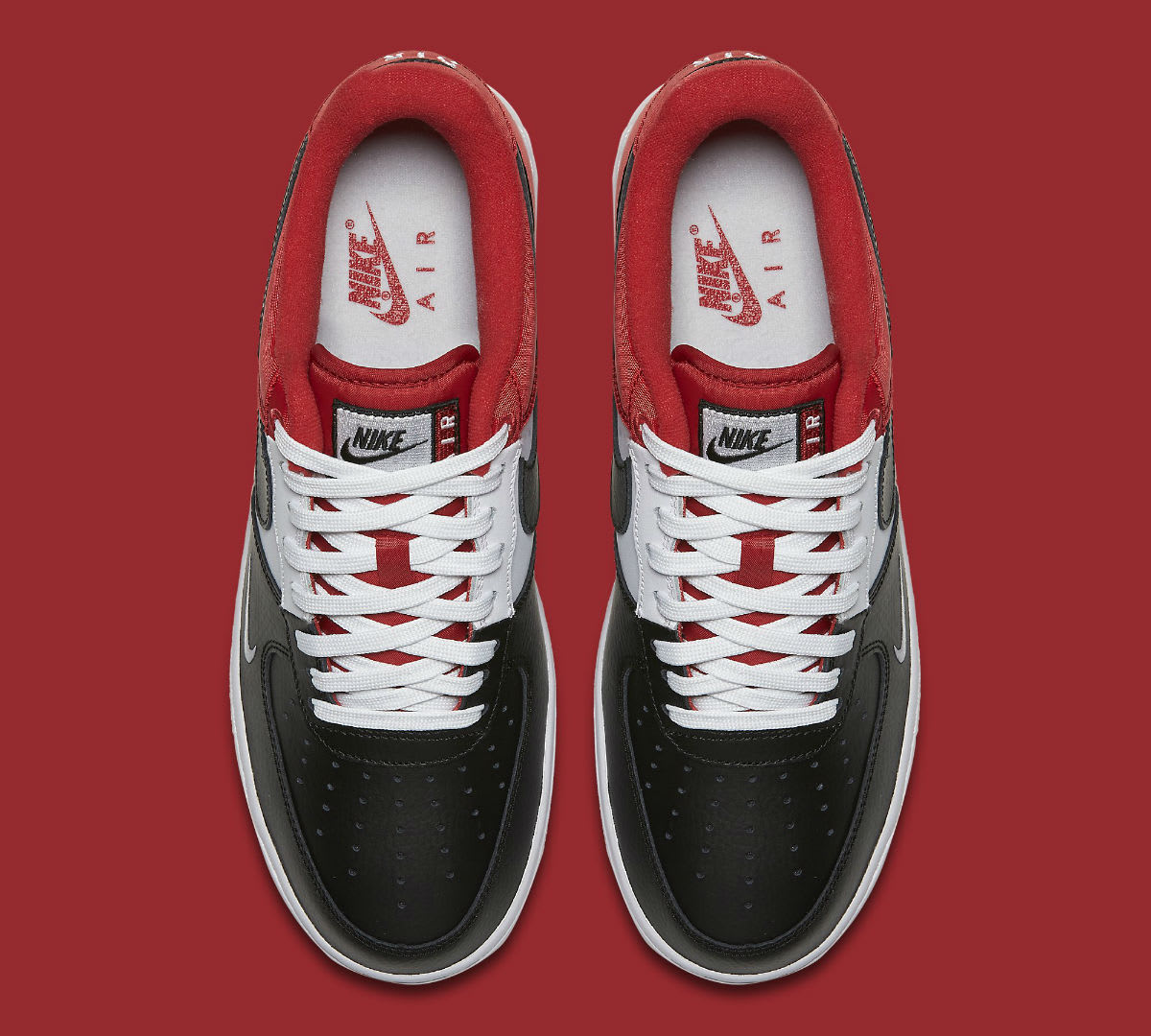 Nike Air Force 1 Low Mini Swoosh Chicago Black Toe Release Date Top 823511-603