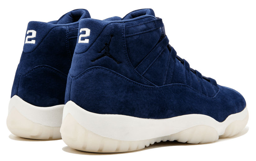 The Derek Jeter Air Jordan 11 Navy Suede On Feet Review 