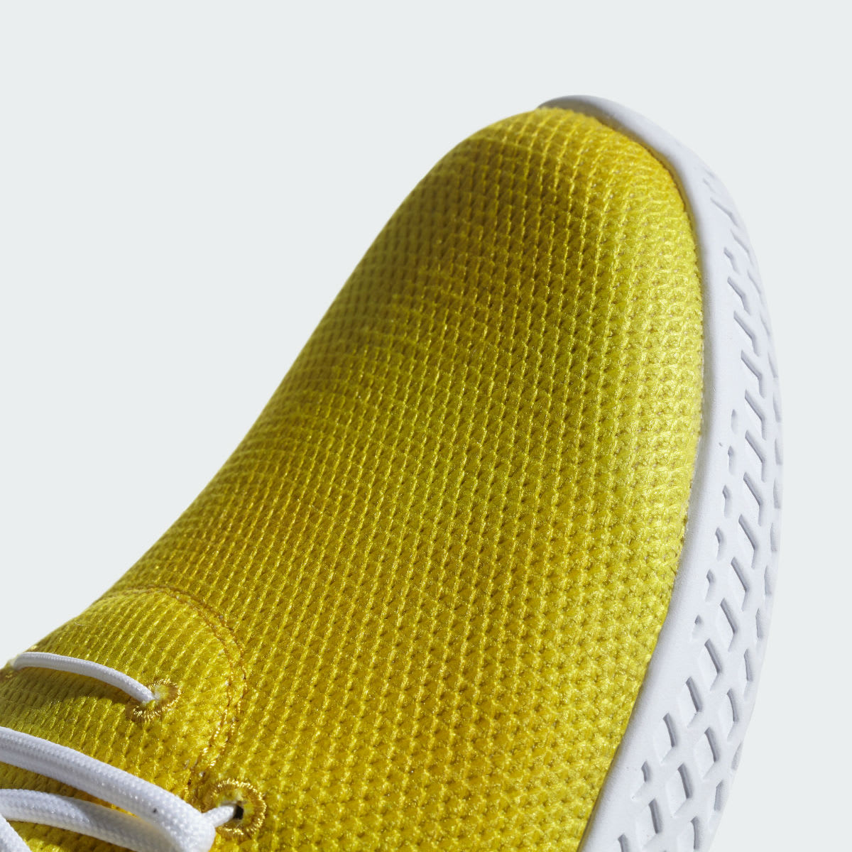 Pharrell x Adidas Tennis Hu Holi Bright Yellow Release Date DA9617 Toe