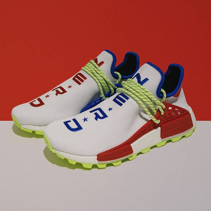 Pharrell x Adidas NMD Hu NERD White Red Blue Release Date Front