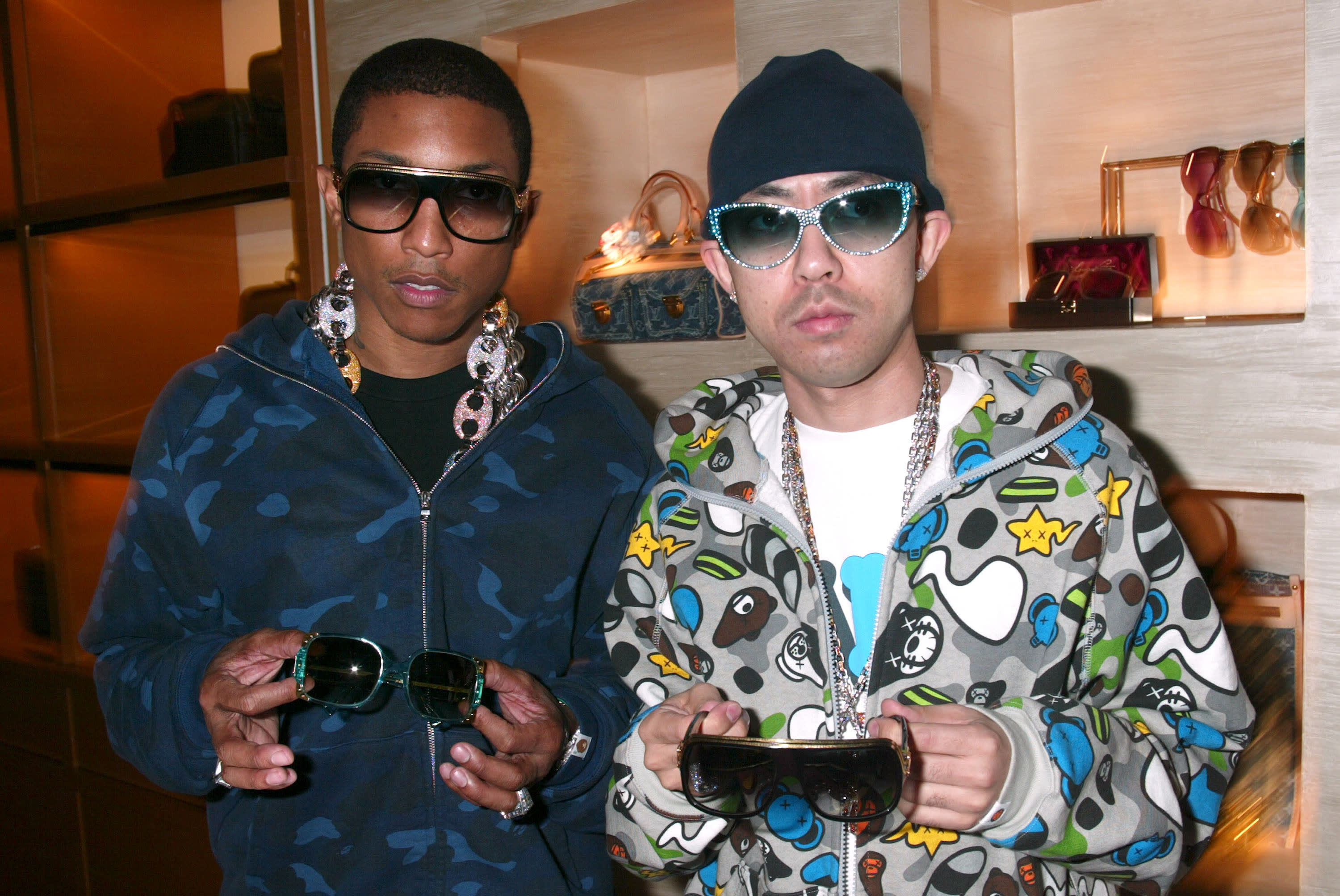 Pharrell and Nigo in LV Millionaire Sunglasses