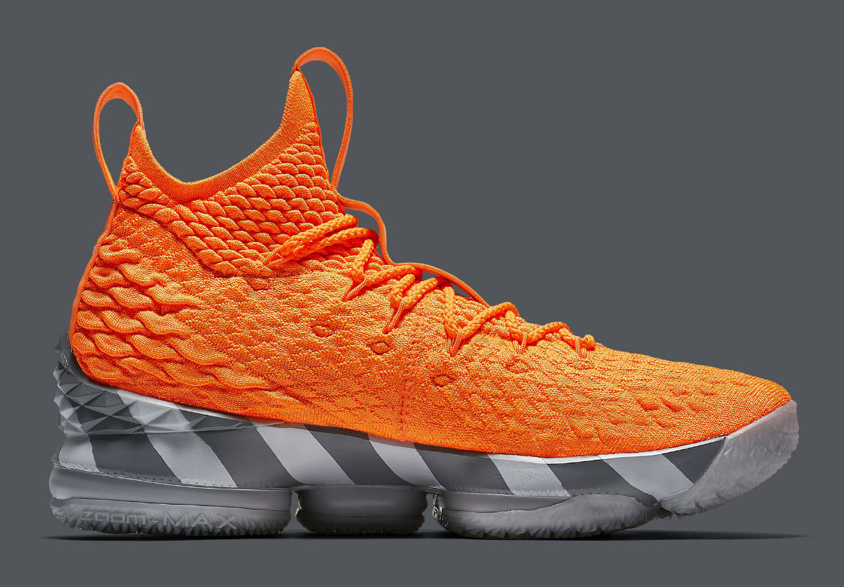Nike LeBron 15 Orange Box Release Date AR5125-800 Medial